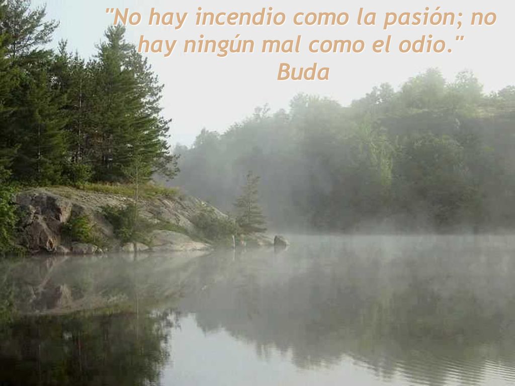 No hay incendio como la pasión; no hay ningún mal como el odio.