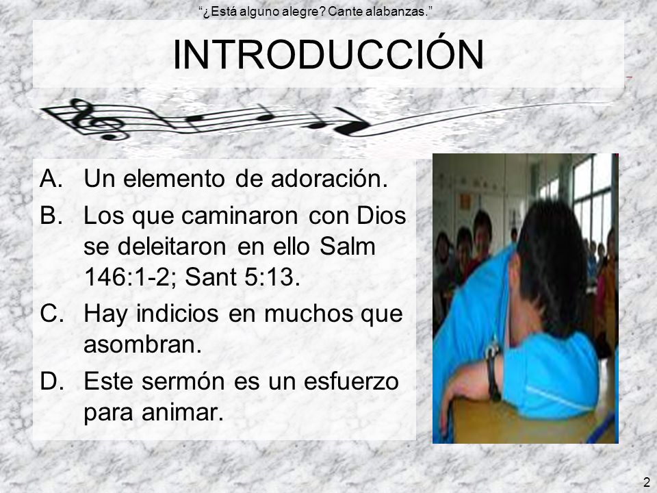 INTRODUCCIÓN Un elemento de adoración.