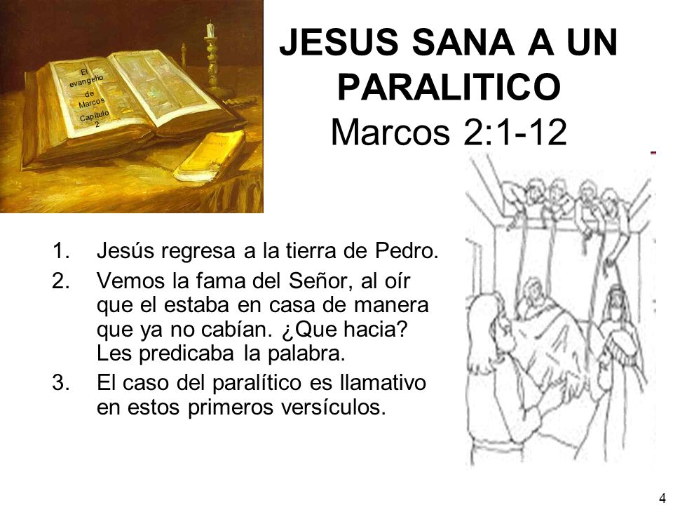 JESUS SANA A UN PARALITICO Marcos 2:1-12