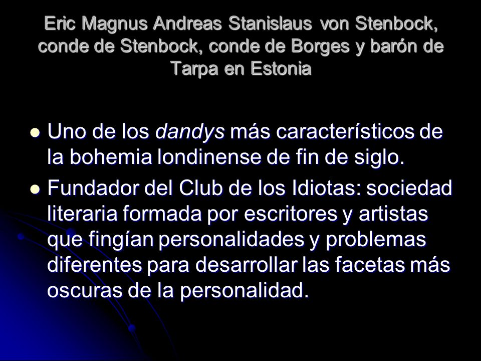 Eric Magnus Andreas Stanislaus von Stenbock, conde de Stenbock, conde de Borges y barón de Tarpa en Estonia