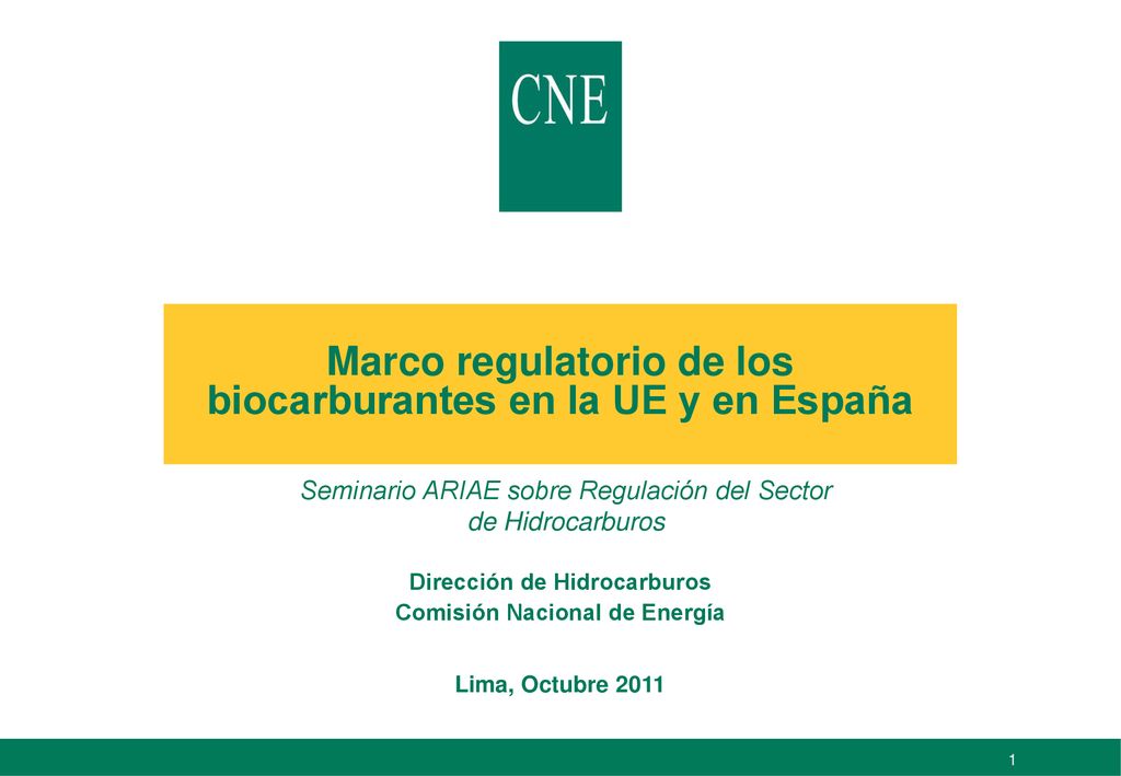 Marco regulatorio de los biocarburantes en la UE y en España