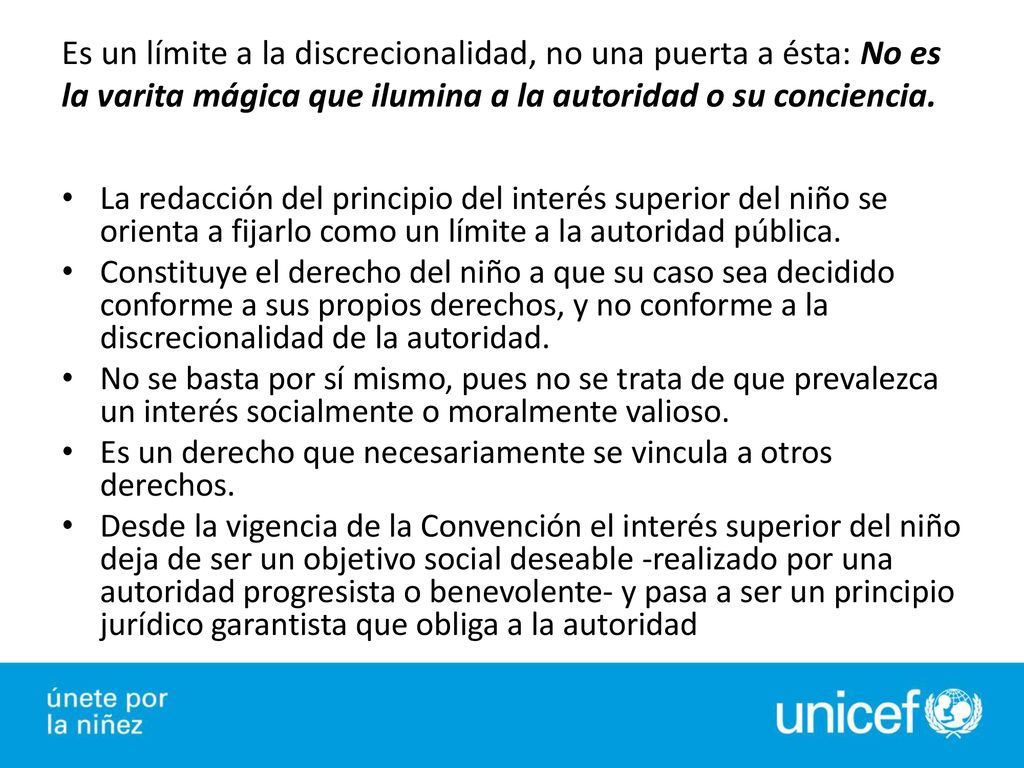 Es un límite a la discrecionalidad, no una puerta a ésta: No es la varita mágica que ilumina a la autoridad o su conciencia.