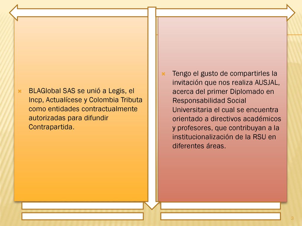 BLAGlobal SAS se unió a Legis, el Incp, Actualícese y Colombia Tributa como entidades contractualmente autorizadas para difundir Contrapartida.