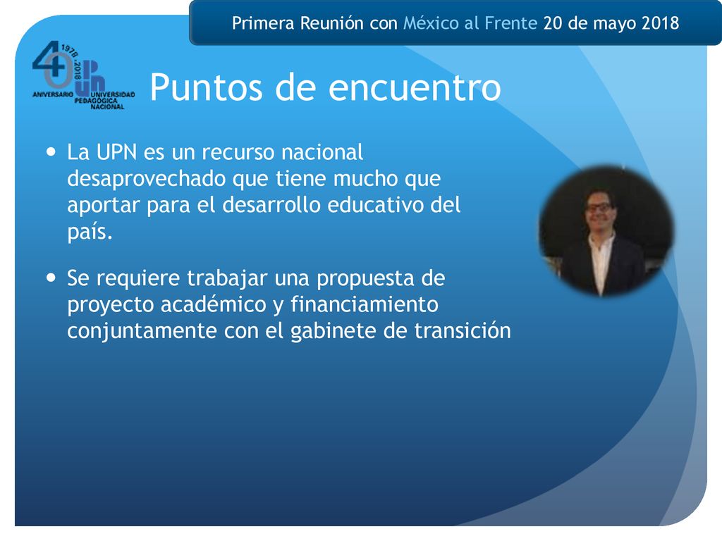 Primera Reunión con México al Frente 20 de mayo 2018