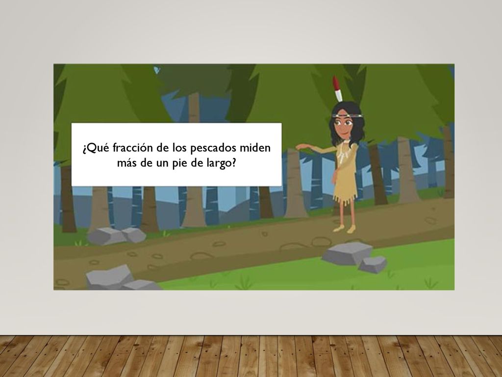 ¿Qué fracción de los pescados miden más de un pie de largo