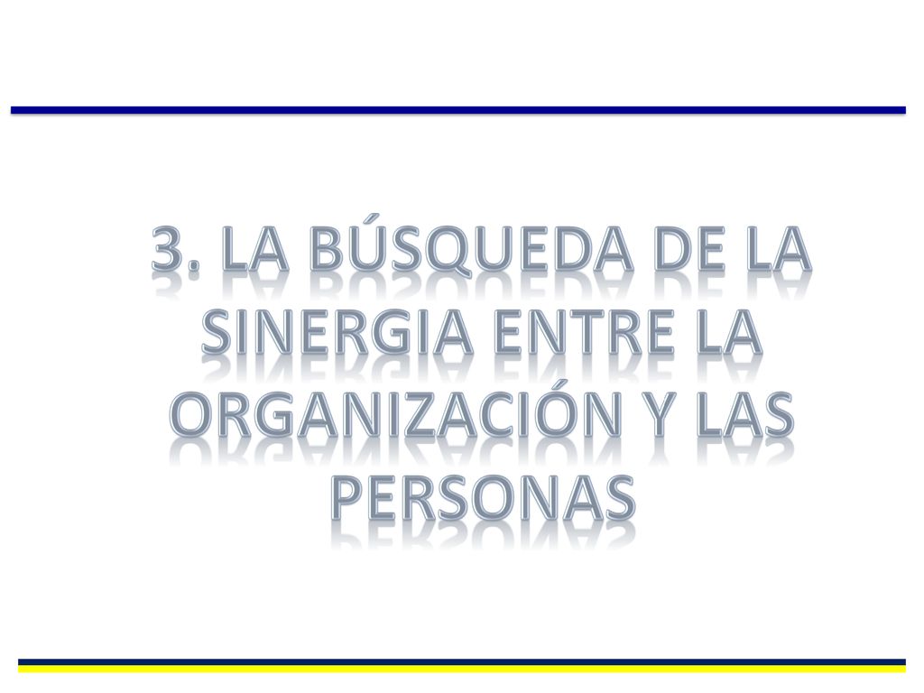 3. La búsqueda de la sinergia entre la organización y las personas