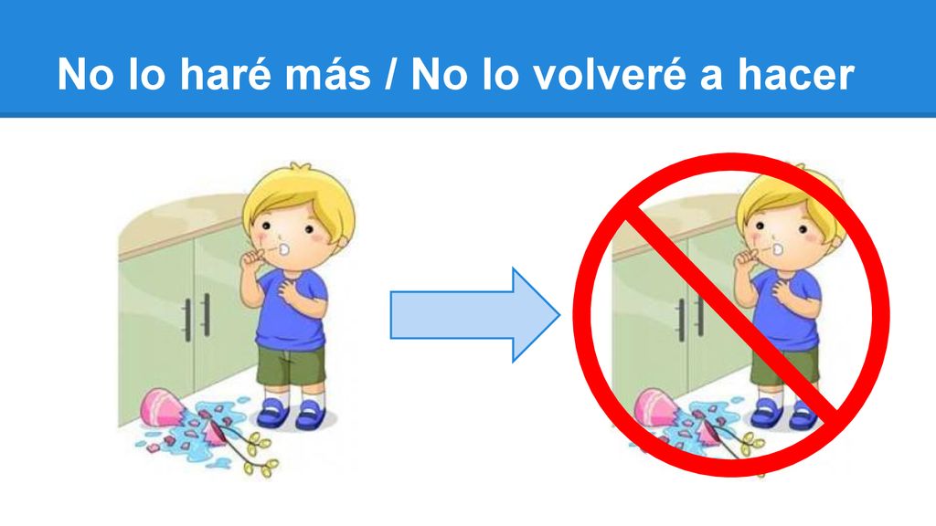 No lo haré más / No lo volveré a hacer