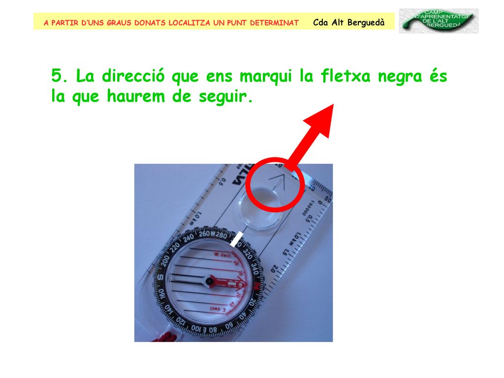 A PARTIR D’UNS GRAUS DONATS LOCALITZA UN PUNT DETERMINAT Cda Alt Berguedà