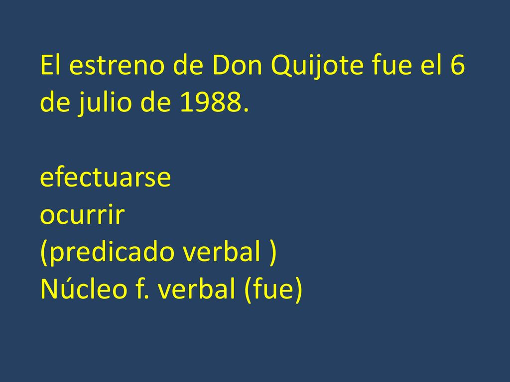El estreno de Don Quijote fue el 6 de julio de 1988.