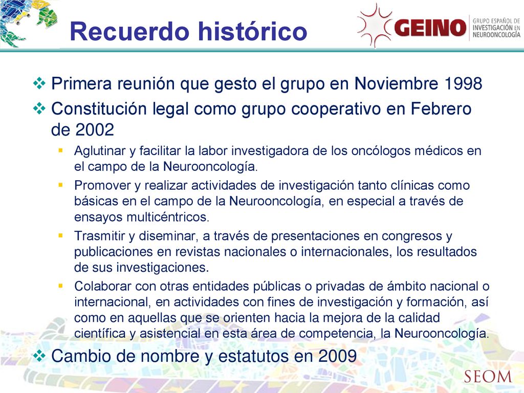 Recuerdo histórico Primera reunión que gesto el grupo en Noviembre Constitución legal como grupo cooperativo en Febrero de