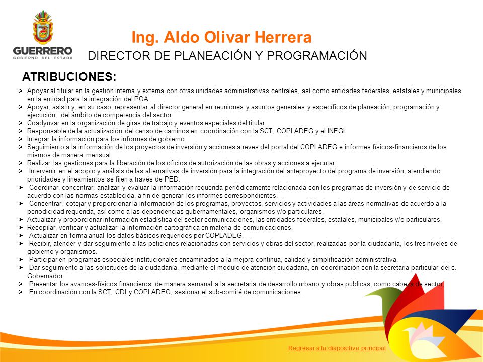 DIRECTOR DE PLANEACIÓN Y PROGRAMACIÓN