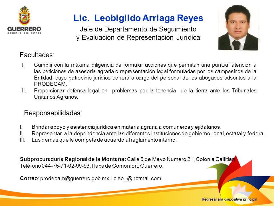 Lic. Leobigildo Arriaga Reyes