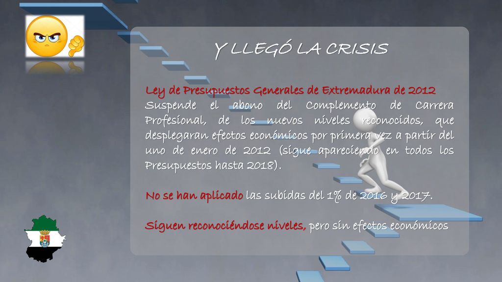 Y LLEGÓ LA CRISIS Ley de Presupuestos Generales de Extremadura de 2012