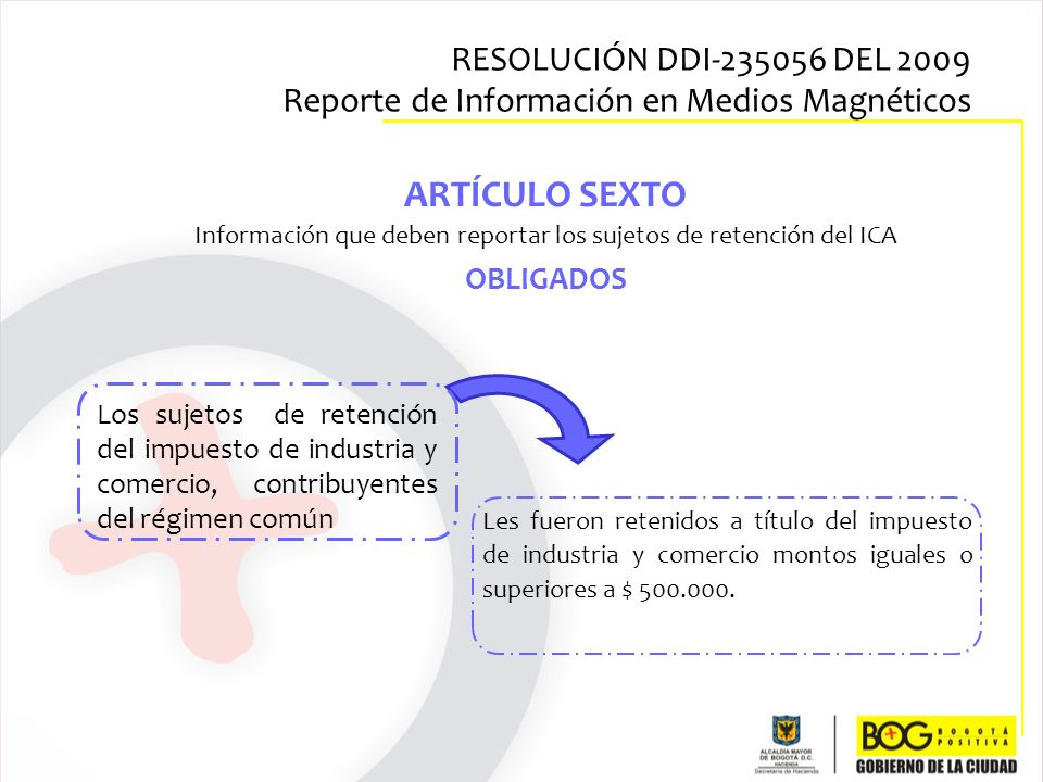 Información que deben reportar los sujetos de retención del ICA