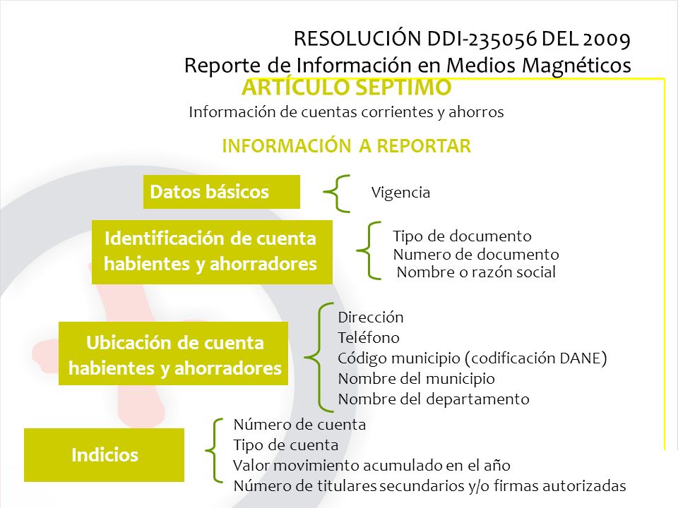 RESOLUCIÓN DDI DEL 2009 Reporte de Información en Medios Magnéticos