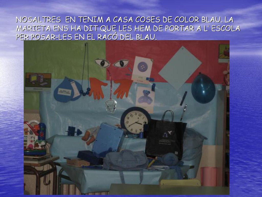 NOSALTRES EN TENIM A CASA COSES DE COLOR BLAU