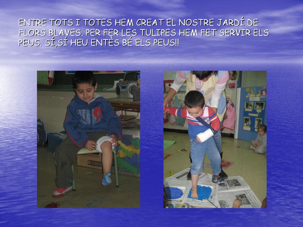 ENTRE TOTS I TOTES HEM CREAT EL NOSTRE JARDÍ DE FLORS BLAVES