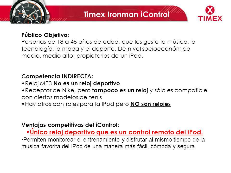 Único reloj deportivo que es un control remoto del iPod.