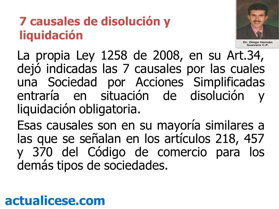 7 causales de disolución y liquidación