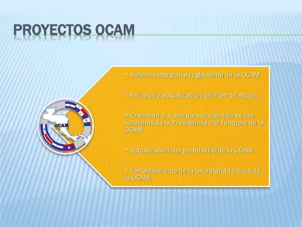 Proyectos ocam 17/01/2019 * Reforma integral al reglamento de la OCAM