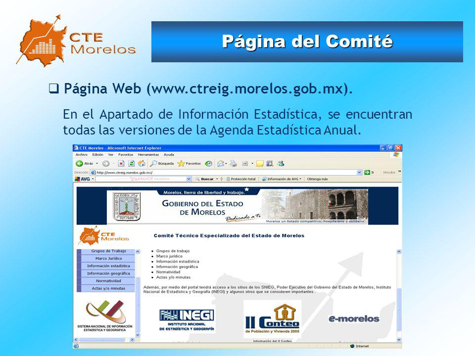 Página del Comité Página Web (
