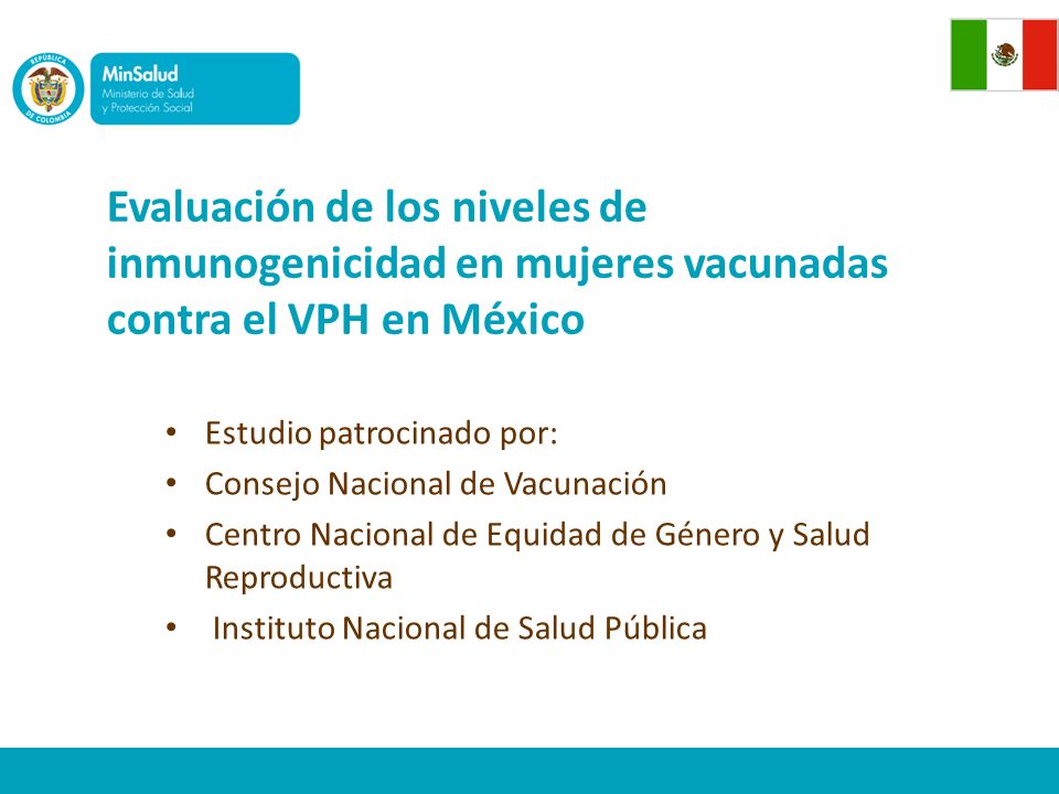 Evaluación de los niveles de inmunogenicidad en mujeres vacunadas contra el VPH en México