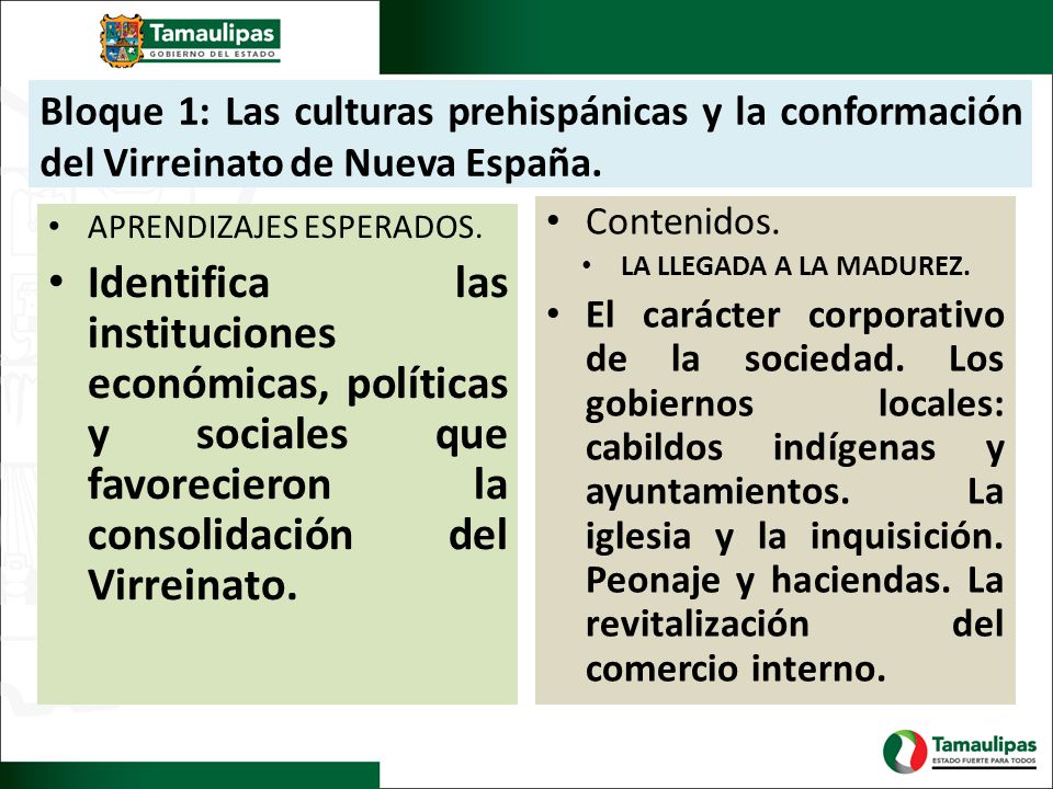 Bloque 1: Las culturas prehispánicas y la conformación del Virreinato de Nueva España.