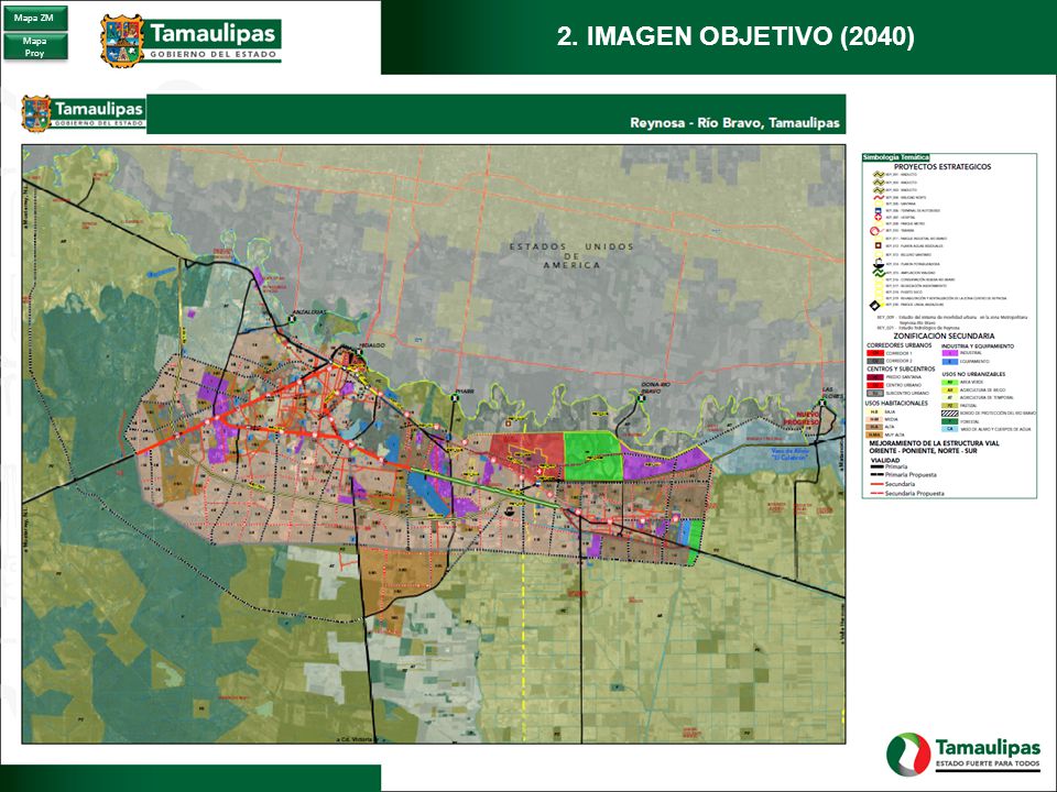 Mapa ZM 2. IMAGEN OBJETIVO (2040) Mapa Proy