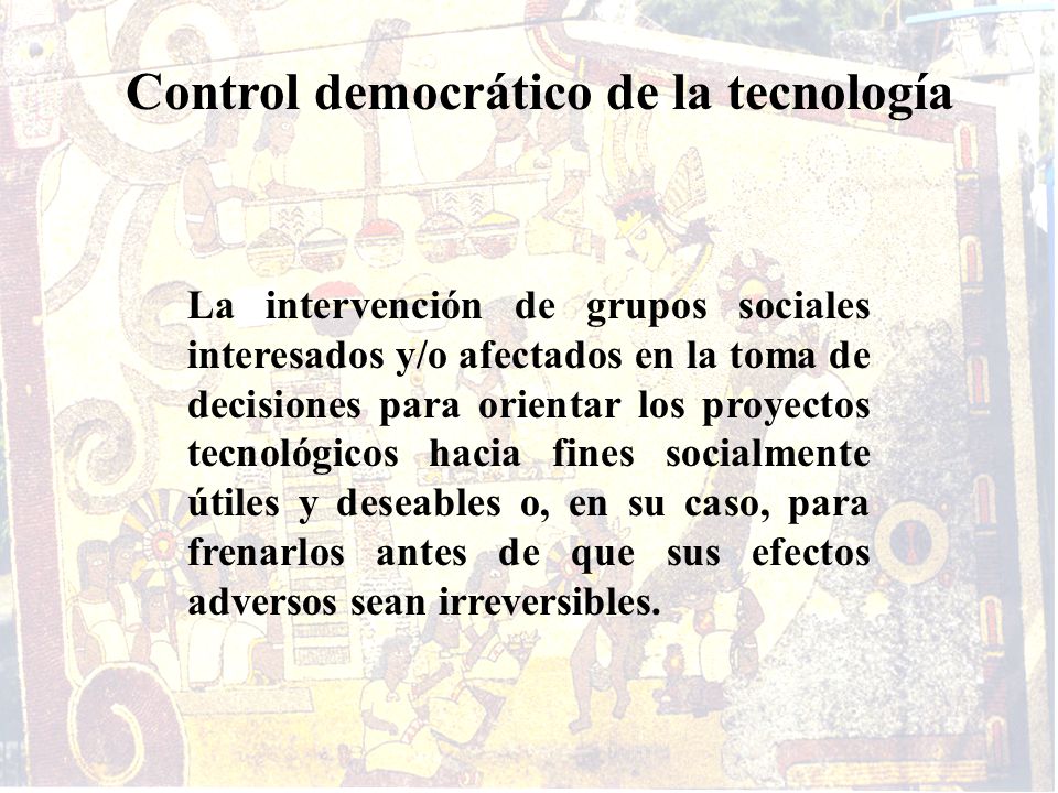 Control democrático de la tecnología