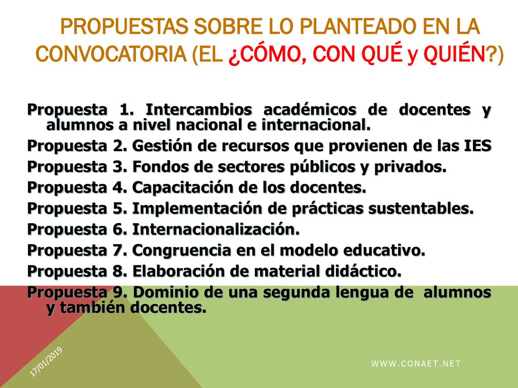 PROPUESTAS SOBRE LO PLANTEADO EN LA CONVOCATORIA (EL ¿CÓMO, CON QUÉ y QUIÉN )