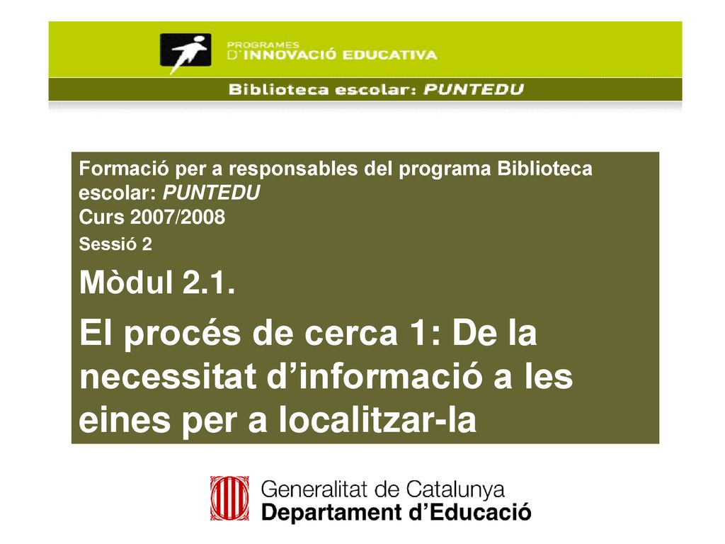 Formació per a responsables del programa Biblioteca escolar: PUNTEDU