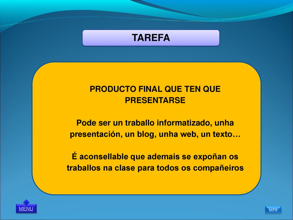 PRODUCTO FINAL QUE TEN QUE PRESENTARSE