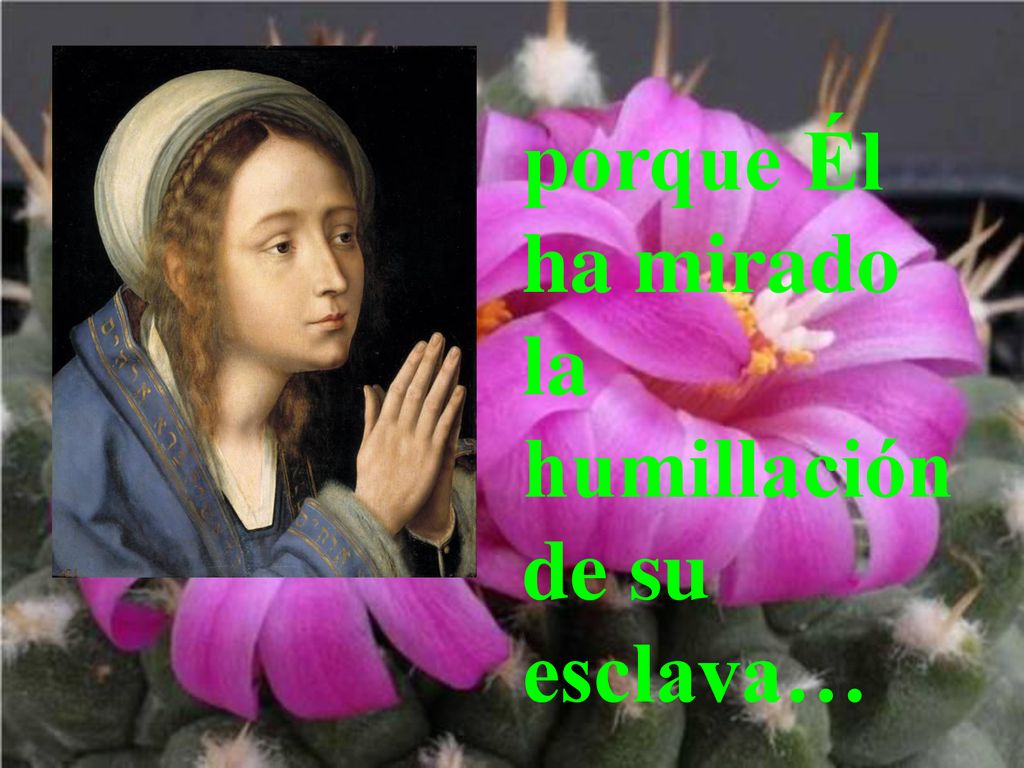porque Él ha mirado la humillación de su esclava…
