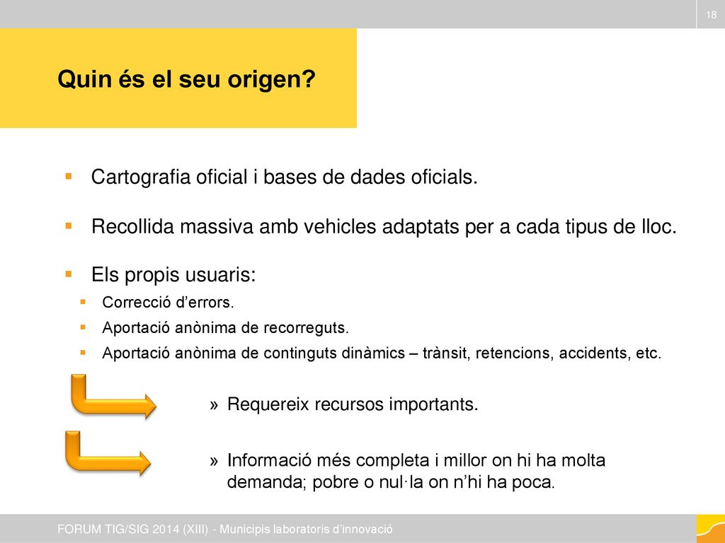 Quin és el seu origen Cartografia oficial i bases de dades oficials.