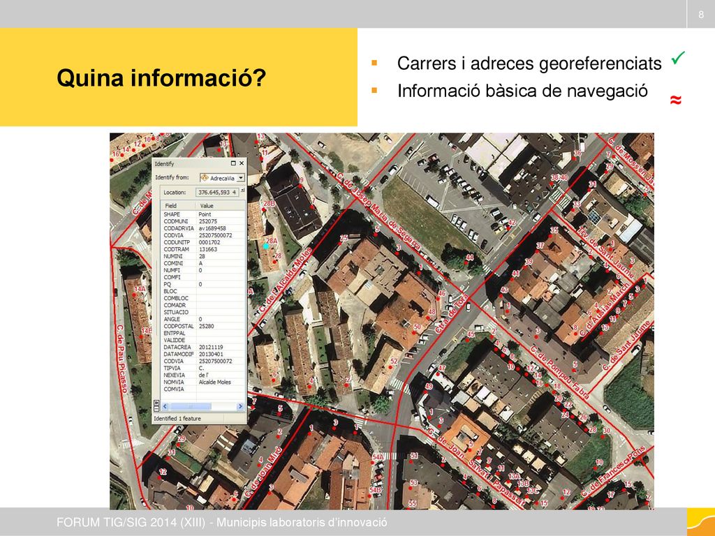 Quina informació  ≈ Carrers i adreces georeferenciats