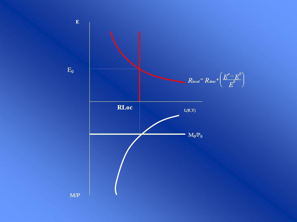 E E0 RLoc M0/P0 L(R,Y) ÷ ø ö ç è æ - + = R e dext local M/P