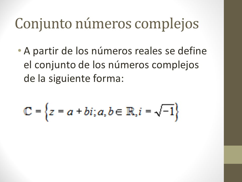 Conjunto números complejos