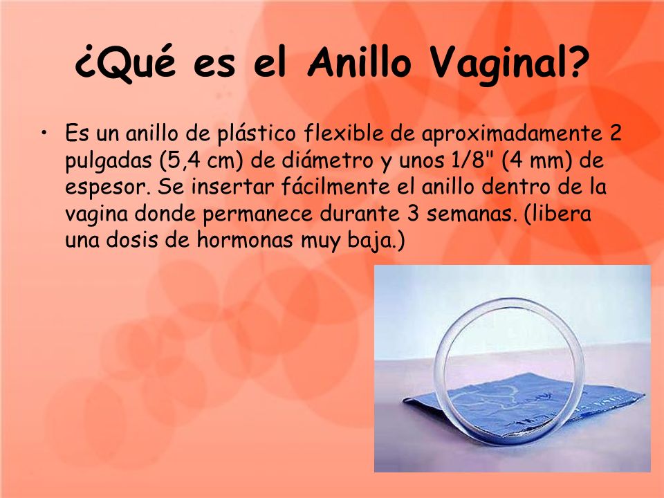 Regularidad Sabor Besugo El anillo anticonceptivo - ppt video online descargar