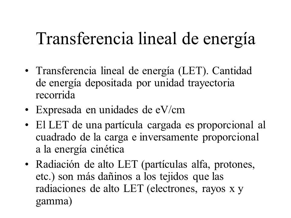 Transferencia lineal de energía