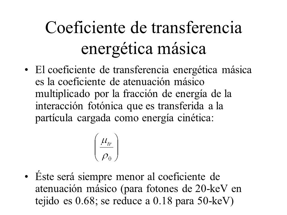 Coeficiente de transferencia energética másica