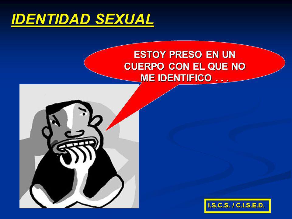 ESTOY PRESO EN UN CUERPO CON EL QUE NO ME IDENTIFICO . . .