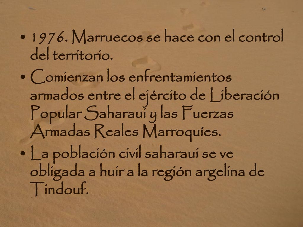 1976. Marruecos se hace con el control del territorio.