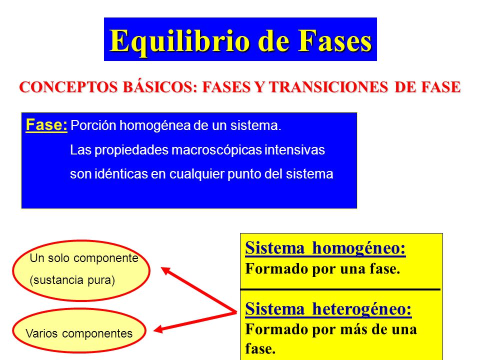 CONCEPTOS BÁSICOS: FASES Y TRANSICIONES DE FASE