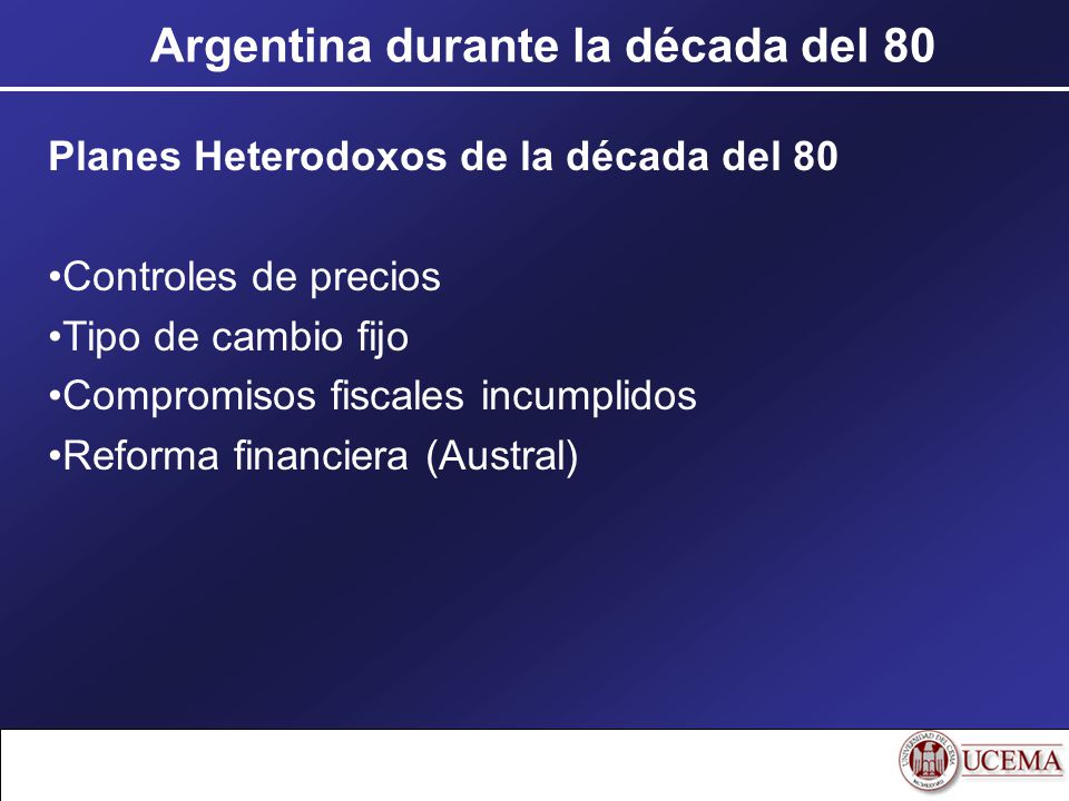 Argentina durante la década del 80