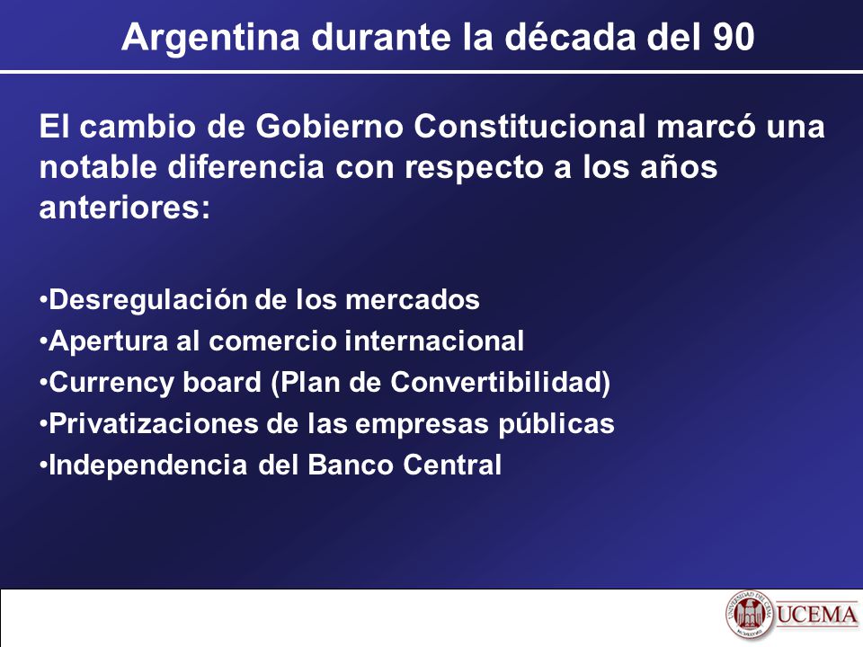 Argentina durante la década del 90
