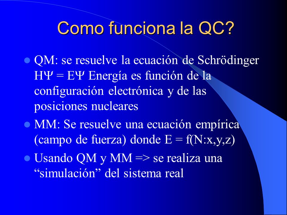 Como funciona la QC