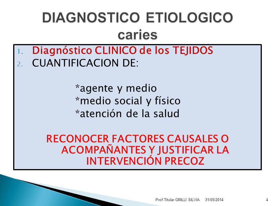 DIAGNOSTICO ETIOLOGICO caries