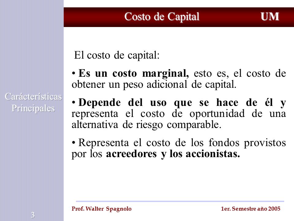 Carácterísticas Principales
