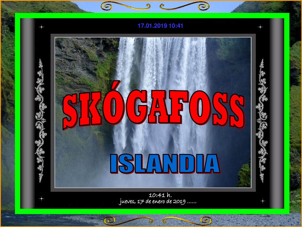 SKÓGAFOSS ISLANDIA jueves, 17 de enero de 2019 …… 10:41 h.