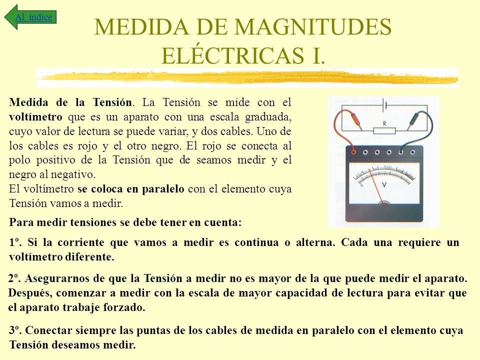 MEDIDA DE MAGNITUDES ELÉCTRICAS I.